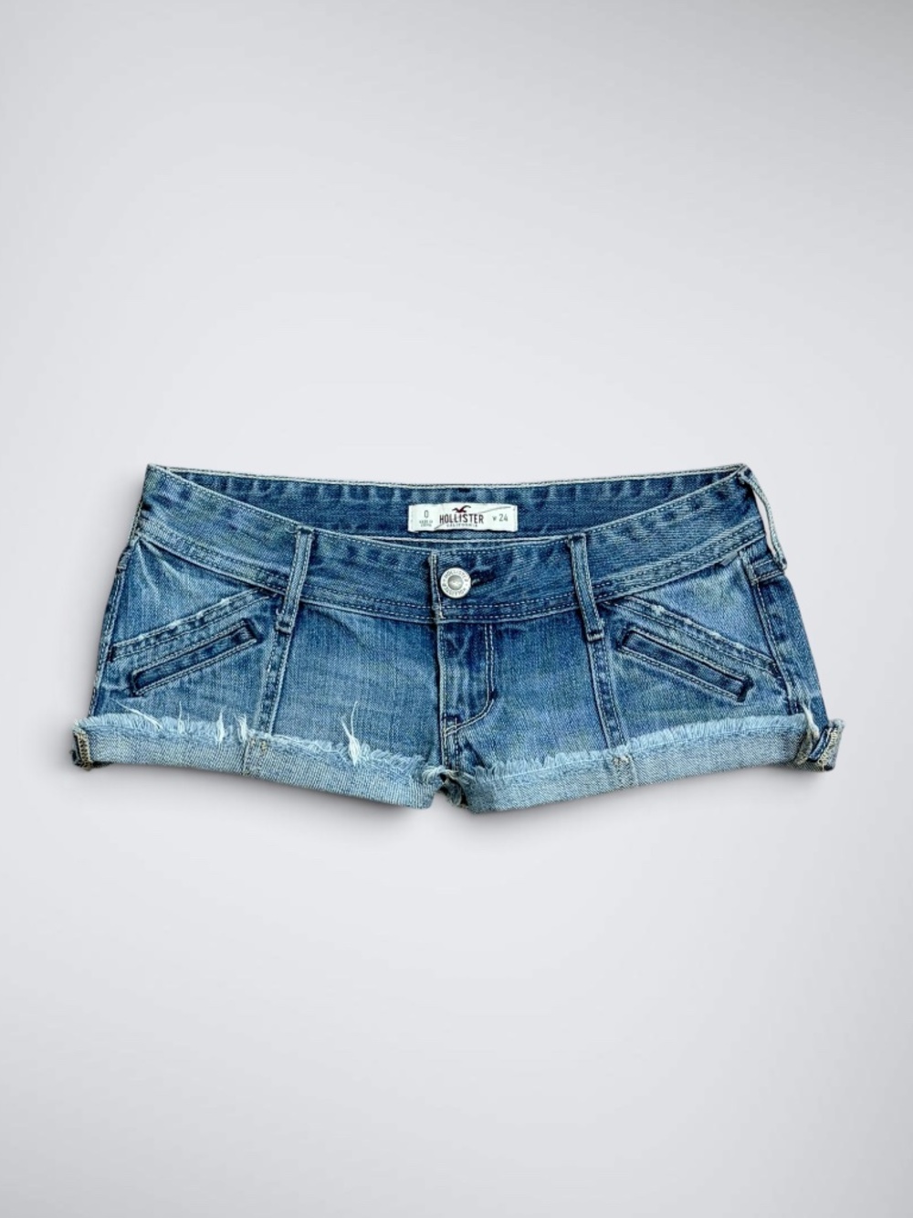Early 2000s Hollister Ultra Low Rise Micro Denim Shorts